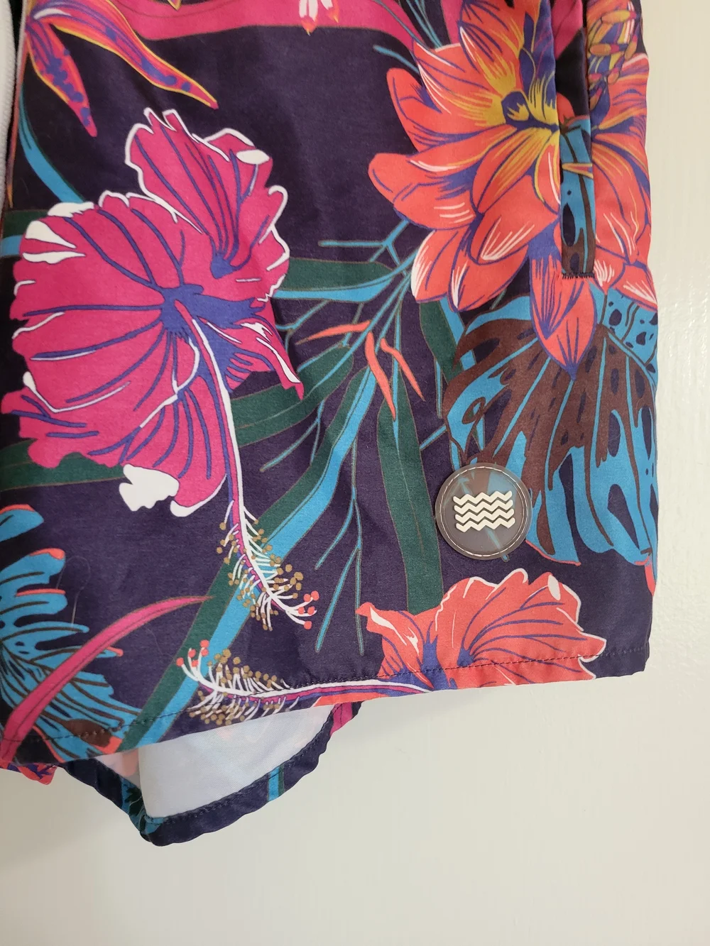 Vibrant Tropical Mens Topman Floral Swim Trunks